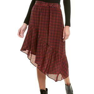 The Kooples Women's Asymmetrical Skirt Silk Small
